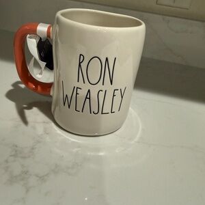 Rae Dunn Harry Potter double-sided Mug w/ sweater & RON WEASLEY Design NWT